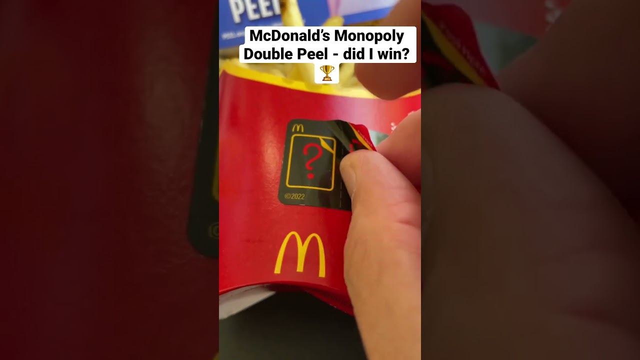 McDonald’s Monopoly Double Peel - did I win? 🏆